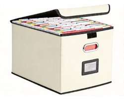 BOTC Archiefkast voor mappen - Sorteerbakken - 30 vakken - Bureau Organizer - Kantoor organizer - Beige