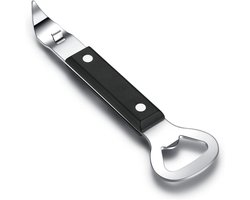 BOTC Blikopener - Flesopener - Handmatig - 2 in 1 multifunctioneel keukengereedschap - vaatwasmachinebestendig- Roestvrij staal - Zwart