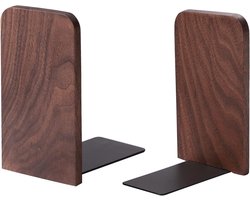 Botc Boekensteunen - Set van 2 - Houten Antislip Boekensteunen - Bruin