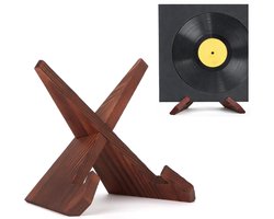 BOTC Bordenstandaard - Bordenrek - Platenhouder - Houten Fotolijstplank - Rustiek bruin