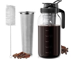 BOTC Cold Brew Coffee Pot - Cold Brew Koffie Maker - Slow Coffee - Zwart