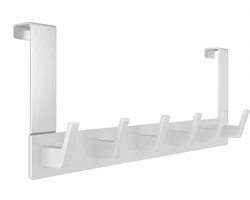 BOTC Deurhaak - Kapstok - 6 haaks - Wandkapstok - Badkamer Haken Hangend RVS - Handdoek Haak - Zliver