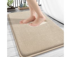 BOTC Dikke Badmat van traagschuim - Extra zachte absorberende- Snel drogende - Antislip, machinewasbaar - Toiletmat - 80x50 cm