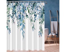 BOTC Douchegordijn Anti Schimmel - 180x180cm - Inclusief ringen - Premium kwaliteit - Waterdicht