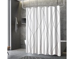 BOTC Douchegordijn Anti Schimmel - Inclusief ringen - Met gewichtsband - Premium kwaliteit - Waterdicht - 180x180cm