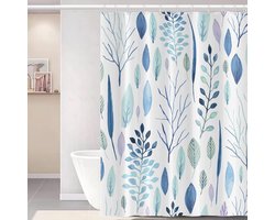 BOTC Douchegordijn Anti Schimmel - Inclusief ringen - Met gewichtsband - Premium kwaliteit - Waterdicht - 180x180cm