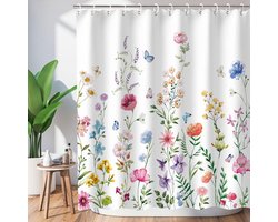 BOTC Douchegordijn Anti Schimmel - Inclusief ringen - Met gewichtsband - Premium kwaliteit - Waterdicht - 180x200cm