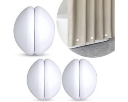 BOTC Douchegordijn gewichtjes - Set van 4 paar - Extra sterke verzwaarders - Douchegordijngewichten - Wit