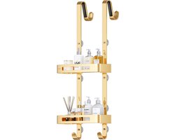 BOTC Doucherek - 2-Store - Ophangbaar doucherek - RVS - Doucherek hangend - Badkamer accessoires - Goud