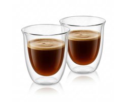 BOTC Dubbelwandig Koffiemokken - 150 ml - 2 stuks - Cappuccino Glazen - Geïsoleerde - Borosilicaatglas - Demitasse latte cup