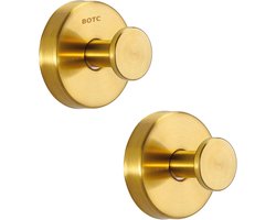 BOTC handdoekhaakjes - haken - Handdoekhouder Met Zuignappen - RVS - Set van 2 - Ø 60 mm - Goud