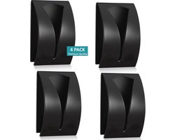 BOTC Handdoekhaakjes Set - RVS - 4 Stuks - Handdoekhaak Zelfklevend - Handdoekhouder - Zwart