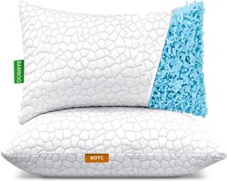 BOTC Hoofdkussen - Cooling Slaapkussen - Traagschuim Hoofdkussen (1 stuk) - Dubbelzijdige Kussenslopen - Bamboe hoofdkussen - Verstelbaar design - Wit