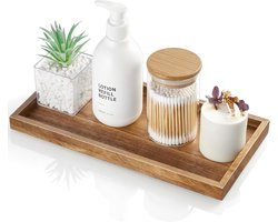 BOTC Houten Dienblad - Acacia Houten Decoratieve Dienblad - 30cm - Toilet Tank - Koffie Tafel