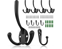 BOTC Kapstok - Set van 20 Stuks - Wandkapstok - Handdoekhouder - Kapstok Hangend - RVS - Zwart