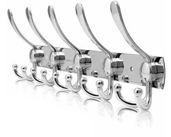 BOTC Kapstok - Wandkapstok - 15-haken - Muur Kapstok Hangend - RVS - Hangende kapstok - Zliver