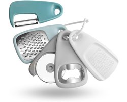 BOTC Keukengadgetsset - 5 stuks Stapelbaar kookgereedschap - Ruimtebesparend - Accessoires voor campers, vaatwasserbestendig