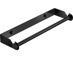 BOTC Keukenrolhouder - Zelfklevend - Hangend - RVS - Zwart