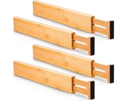 BOTC Ladeverdeler - Lade Organizer - Verstelbaar 43–56 cm - 4 Stuks - Bamboe