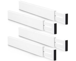 BOTC Ladeverdeler - Lade Organizer - Verstelbaar 43–56 cm - 4 Stuks - Wit