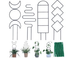 BOTC Mosstok voor Planten - 4 stuks - Plantenstok - Plantensteun - Zwart