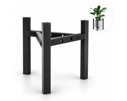 BOTC Plantenstandaard - Verstelbare Plantenrek - Plantentafel - Ø 23.5 tot 33.5cm - Bloemenstandaard - Zwart