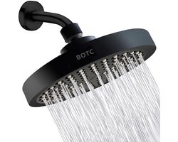 BOTC Regendouchekop - Douchekop - Hoofddouche - Regendouche - 15cm - Verchroomd - Doorsnede - Zwart