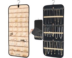 BOTC Sieraden Organizer - Opbergsysteem Tweezijdig - Sieraden Opbergers - Juwelendoos - Zwart