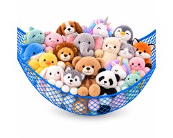 BOTC Speelgoedmand Kinderen - Speelgoed Kist - Opbergmanden Kinderkamer - Inclusief 3 ophanghaakjes - Blauw