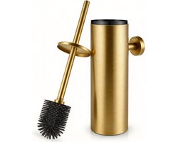 BOTC Toiletborstel Met Houder - Wc Borstel Houder - Toiletborstelhouder Hangend - Goud