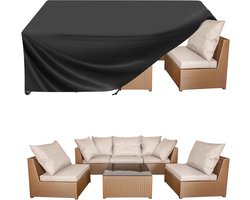 BOTC Tuinbank beschermhoes - Waterdichte Stevige Oxford - 274×208×71 CM - Tuinmeubelhoes voor buitentafels, stoelen en banken - Zwart