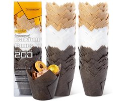 BOTC Tulp Cupcakevormpjes - 200 stuks - Muffinvormpjes - Cupcakevormpjes - Voor Feestjes, bruiloften, verjaardagen en Kerstmis