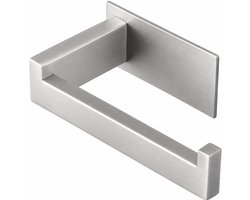 BOTC WC Rolhouder - Toiletrolhouder - Zelfklevend Toiletrolhouder - Bevestigen zonder Boren - RVS - Zilver