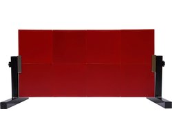Botec eenvoudig te installeren tafeltennis tafel rebounder - tafeltennistafel - rebound bord - Zelftrainingsapparatuur met 8 Rode Rubbers - 66 × 33 cm