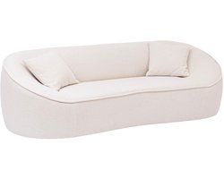 Bouclé 3-zitsbank Odil Wit