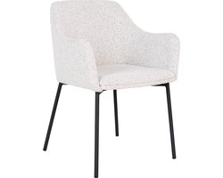 Bouclé Eetkamerstoel Dain Wit