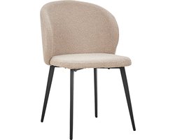 Bouclé Eetkamerstoel Kamala Zand
