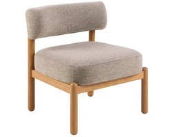 Bouclé Fauteuil Xaden Beige