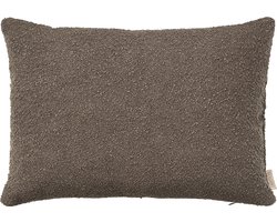 Boucle Kussenhoes Espresso | Bruin | Polyester / Acryl