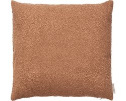 Boucle Kussenhoes Rustic Brown | Bruin / Oranje | Polyester / Acryl