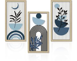 BOUFEIDA Boho wanddecoratie, moderne lichte houten wandsculpturen - ShopVlot