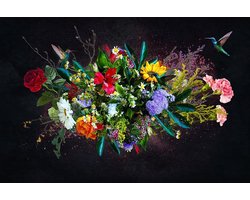 Bouquet explosion – 135cm x 90cm - Fotokunst op PlexiglasⓇ incl. certificaat & garantie.
