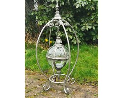 Boutique Trukado - Lantaarn met Zwevende Glazen Bol (medium) - Zeer Decoratief - Zware Kwaliteit - (hxb) ca. 70cm x 34cm