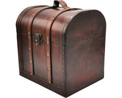Boutique Trukado - Schatkist - Opbergkist - Antieklook - (bxhxd) ca. 30cm x 31cm x 24cm