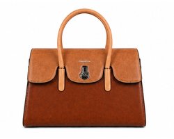 Boutique Trukado - Tom & Eva Handtas Vintage Design met leerlook - (bxhxd) ca. 32,5cm x 24cm x 16cm
