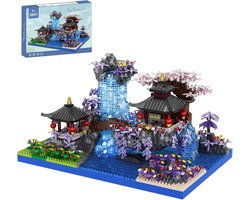 Bouwpakket - Verlicht bouwpakket - 2400 delige set - Perzische pruimenbloesem ontwerp - 2 LED strips - Uitdagend model - Geschikt voor cadeau en decoratie