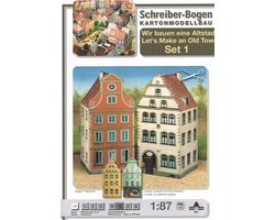 bouwplaat / modelbouw in karton Gebouwen : Maak je eigen oude stad, set 1, 1/87