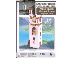 bouwplaat van een kasteel toren, (muistoren) in Bingen am Rhein, schaal 1:87