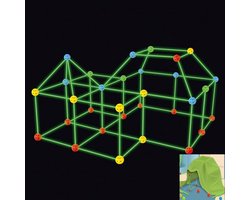 Bouwstenen - Basisbouwstenen - Gloeiende Bouwplaat in het Donker - 174 Stuks - Voor Kinderen in Tent