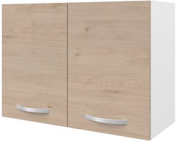 Bovenkast Eko 80cm met 2 deuren - eik - Parisot - Bovenkasten - Bruin - Spaanplaat - Bovenkasten -